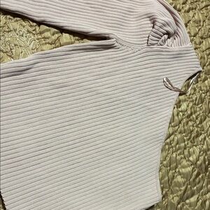 Endless Rose Ribbed Knit Hoodie - Cream